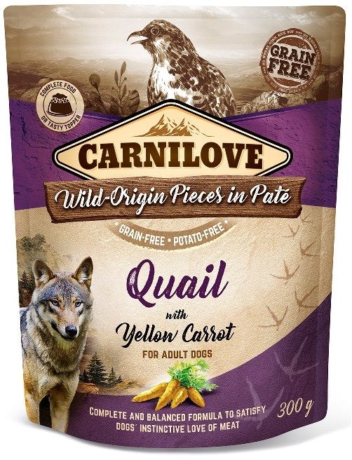 Carnilove - Pouch Kwartel verrijkt met paardenbloem, Sterilized