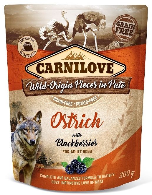 Carnilove - Pouch Struisvogel met Bramen