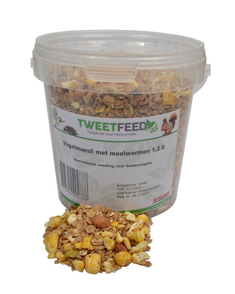 Tweetfeed - Vogelmuesli met Meelwormen, 1,2lt