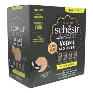 Schesir After Dark Complete - Variety Pack Mousse 12x Pouches 80gr