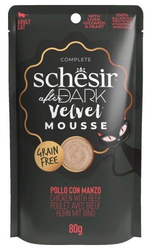 Schesir After Dark Complete - Kip & Rund in fluweelzachte mousse, Pouche 80gr