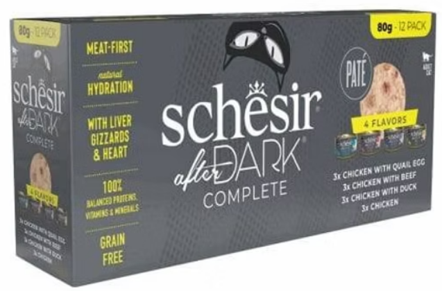 Schesir After Dark Complete - Variety Pack Paté, 12x80gr