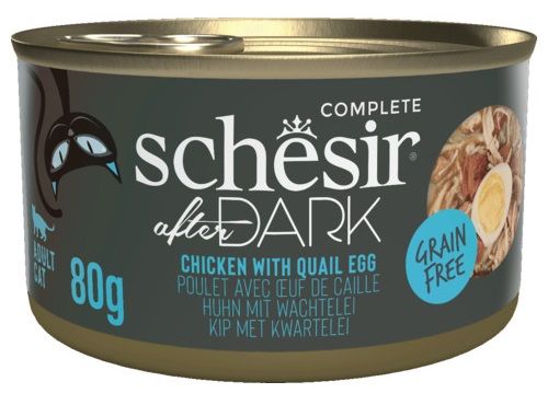 Schesir After Dark Complete - Kip & Kwartelei in Bouillon, 80gr