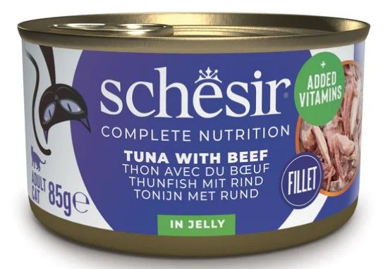 Schesir Complete Nutrition - Tonijn met Rund in Jelly, 85gr