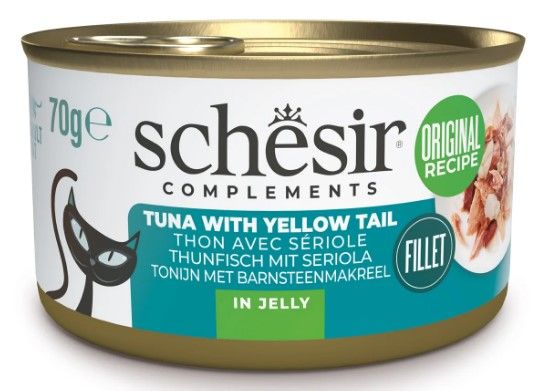 Schesir Complements - Tonijn met Barnsteenmakreel in Jelly, 70gr