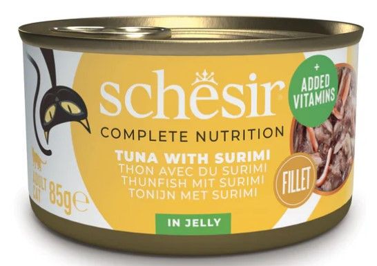 Schesir Complete Nutrition - Tonijn met Surimi in Jelly, 85gr