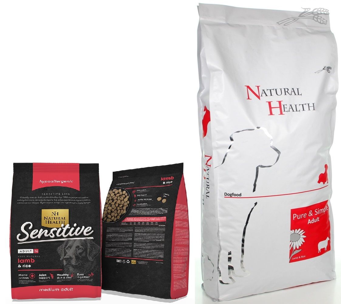 Natural Health Dog Sensitive Lamb & Rice Adult Hondenvoer