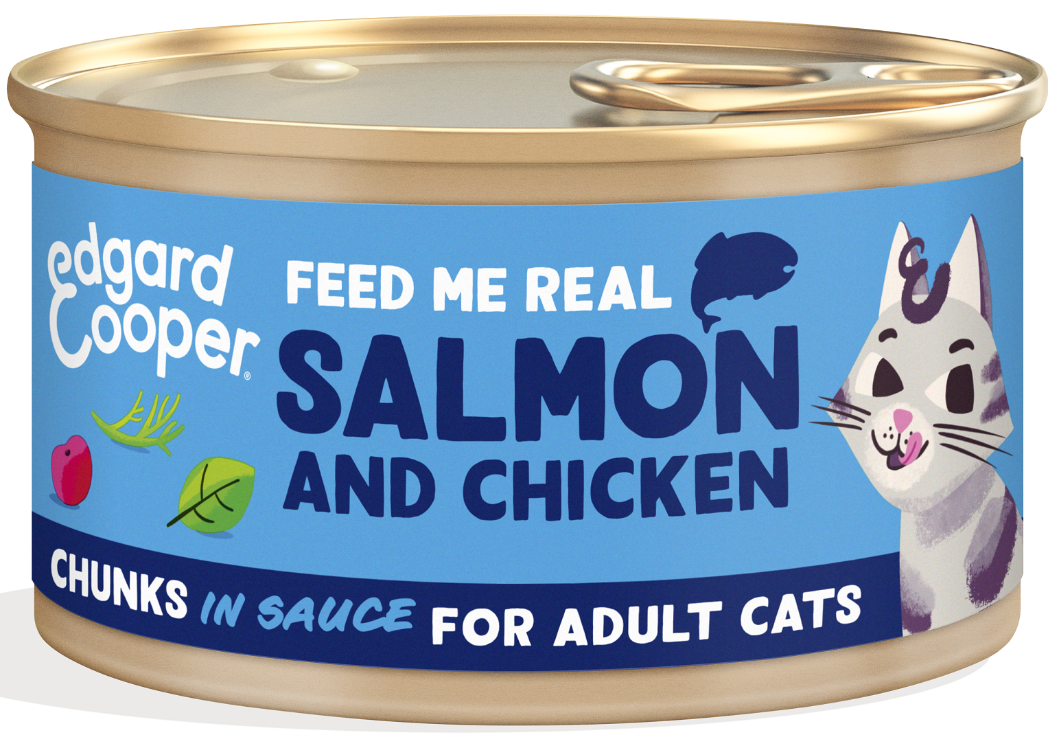 Edgard & Cooper Cat Chunks In Sause, Adult Kip/Zalm Kattenvoer