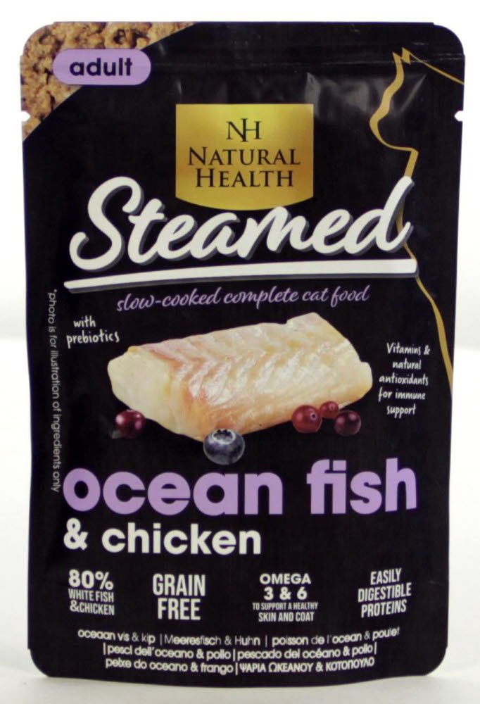 Natural Health Cat Steamed Ocean Fish 85gr Kattenvoer