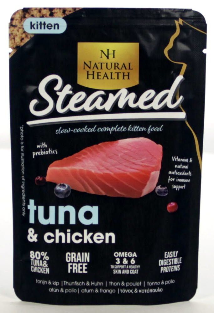 Natural Health Cat Steamed Kitten Tuna 85gr Kattenvoer