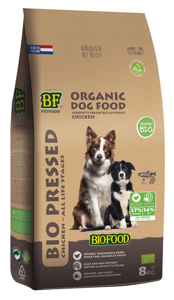 BF Organic Geperst Kip Hondenvoer