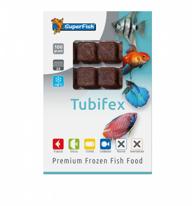 Superfish Diepvries Tubifex 100gr Visvoer