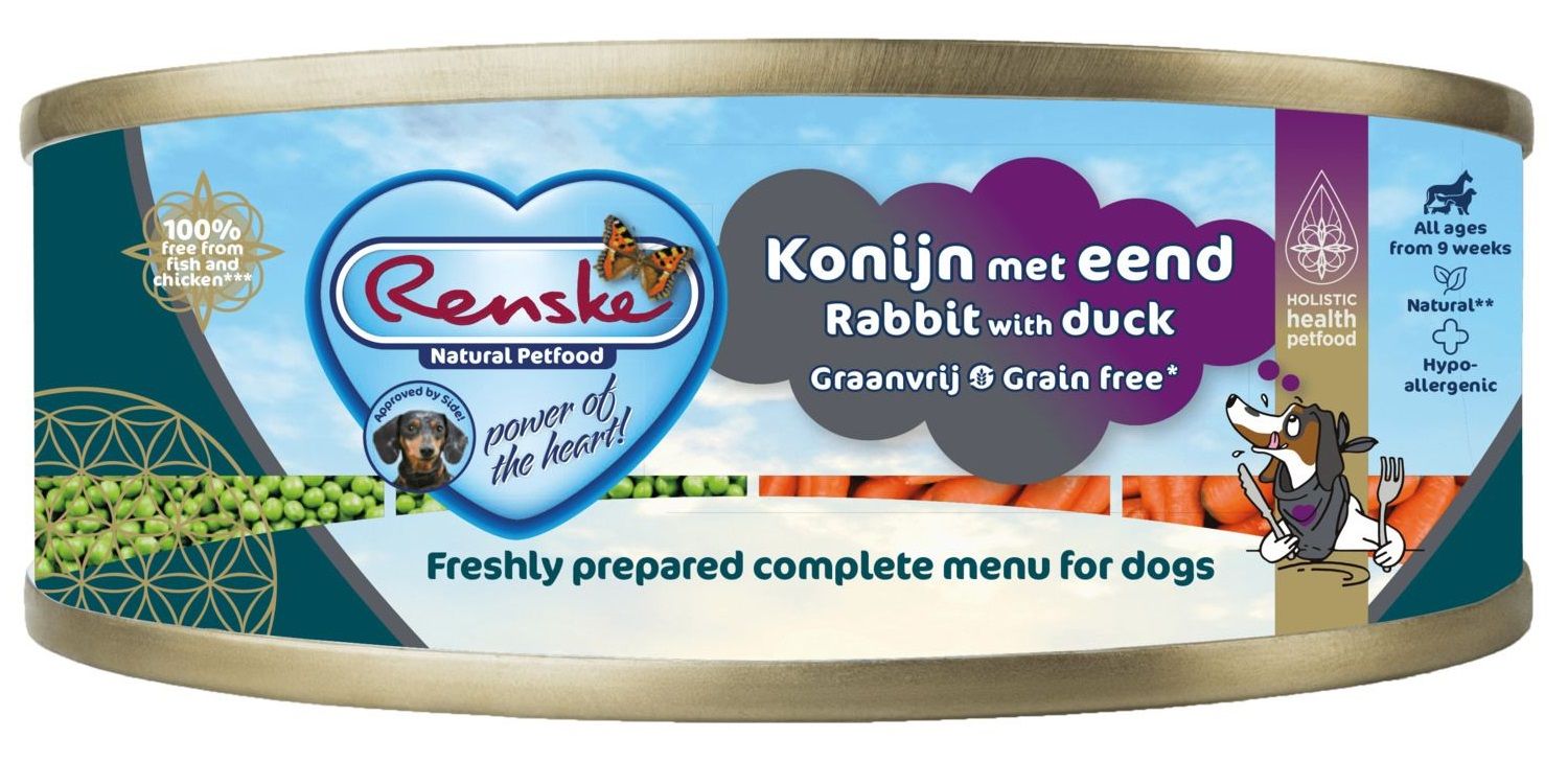 Renske Vers Bereid Graanvrij Konijn&Eend Hondenvoer