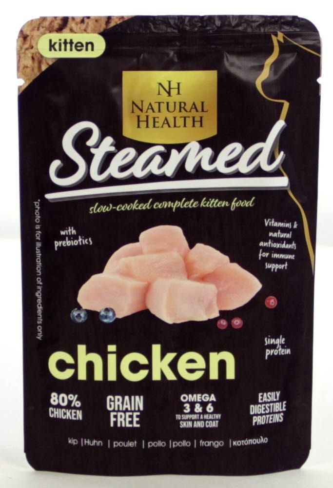 Natural Health Cat Steamed Kitten Chicken 85gr Kattenvoer