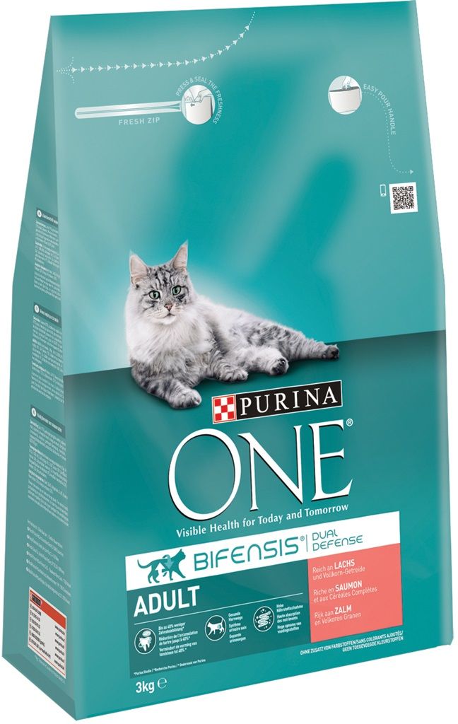 Purina One Adult Zalm / Volkoren Granen Kattenvoer