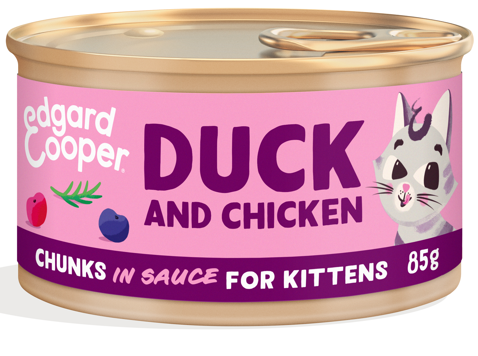 Edgard & Cooper Cat Chunks Kitten Eend/Kip 85gr Kattenvoer