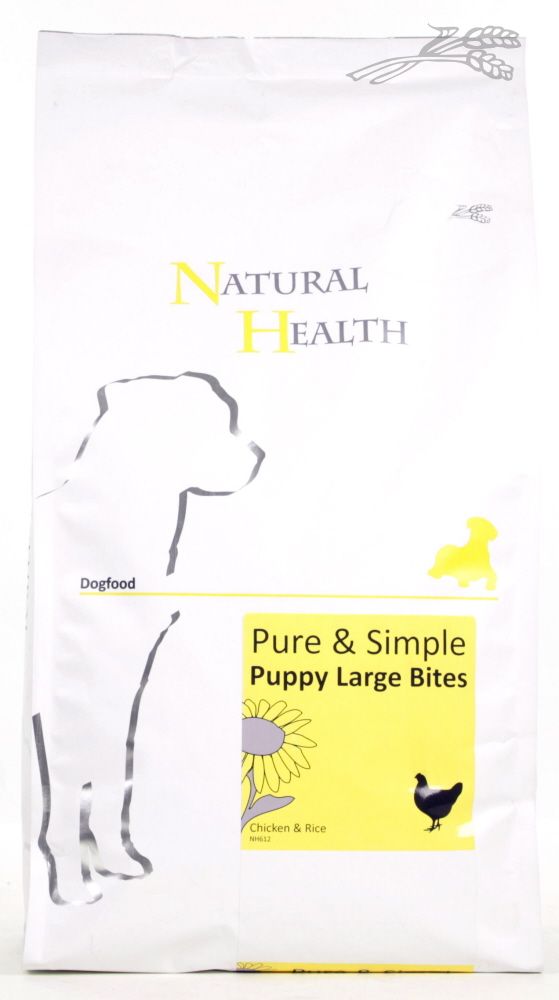 Natural Health Dog Chicken &Rice Puppy Large Breed Hondenvoer