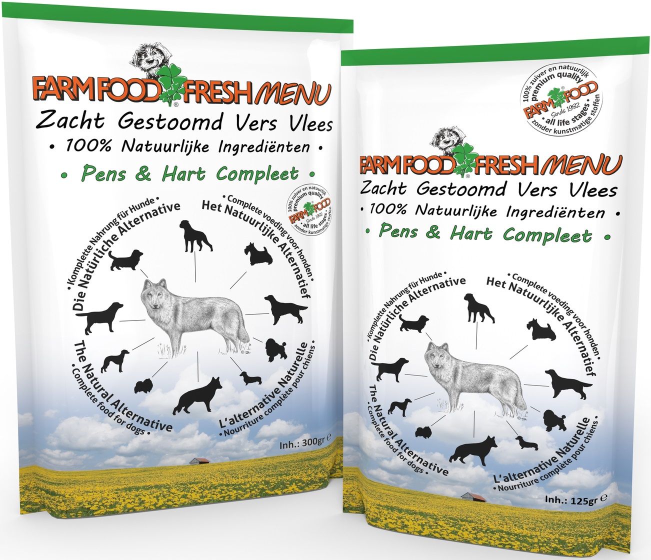 Farm Food Fresh Menu Pens Hart Hondenvoer